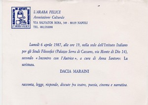 L'Araba Felice – Dacia Maraini