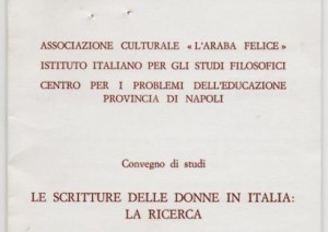 Le scritture delle donne in Italia: la ricerca
