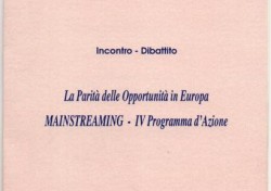 La Parità delle Opportunità in Europa: Mainstreaming – IV Programma d'Azione