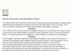 Esposto al Procuratore della Repubblica di Napoli