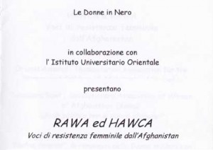 Rawa ed Hawca. Voci di resistenza femminile dall'Afghanistan