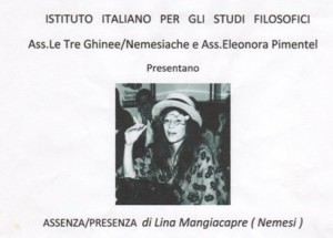 Assenza/presenza di Lina Mangiacapre (Nemesi)
