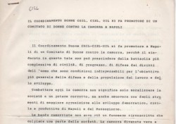 Il coordinamento donne CGIL, CISL, UIL si fa promotore di un comitato di donne contro la camorra a Napoli